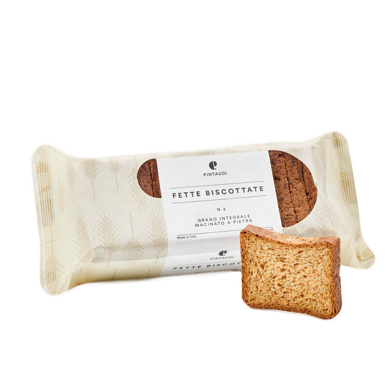 Fette Biscottate al grano integrale macinato a pietra