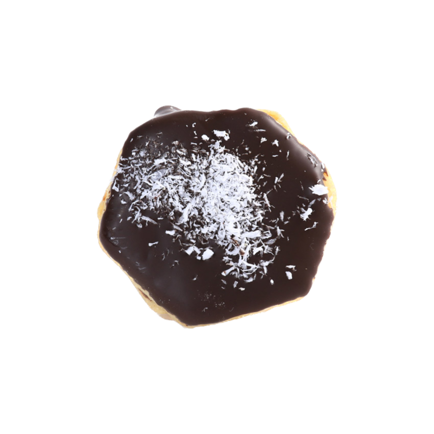 Biscotti al cacao ripieni crema gianduia glassati al cacao
