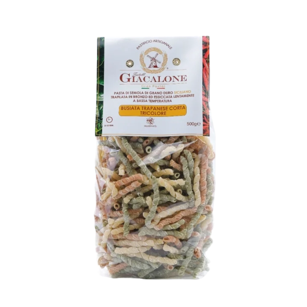 Busiata trapanese corta tricolore