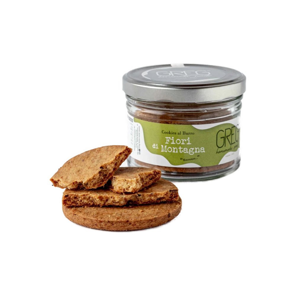 Cookies al burro ai fiori di montagna