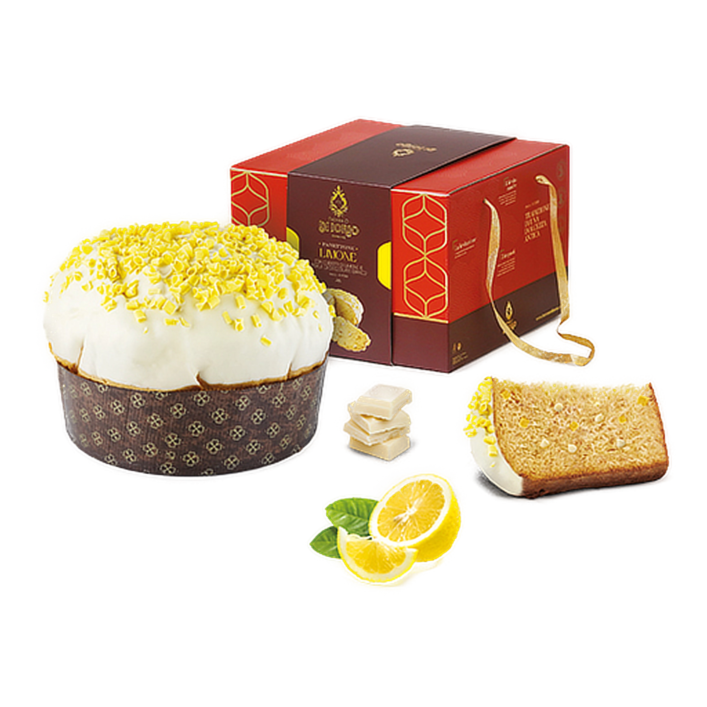 Panettone al limone e cioccolato bianco