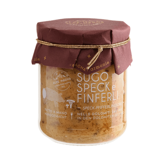 Sugo allo speck e finferli