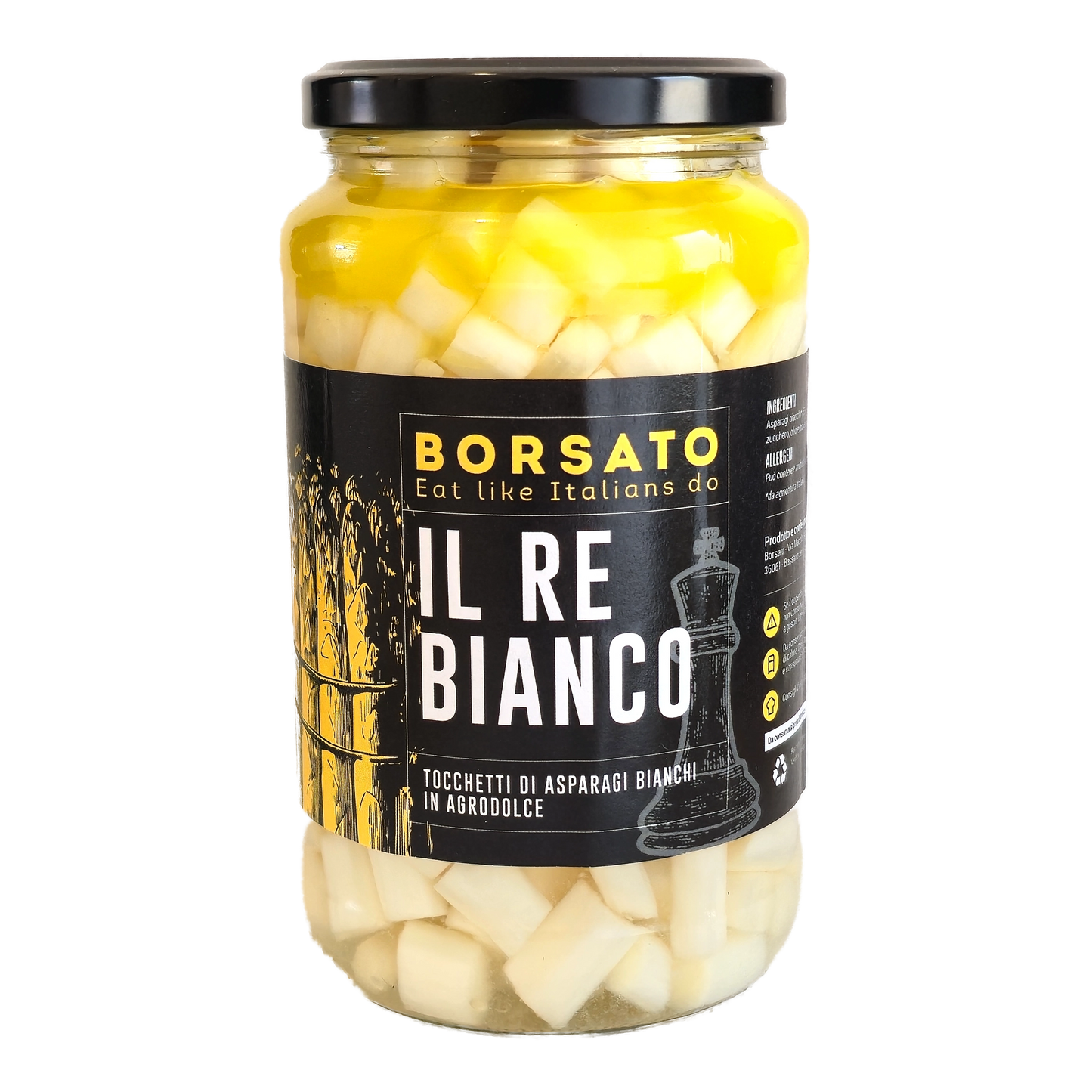Asparagi bianchi a tocchetti in agrodolce